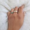 Bague vintage turquoise et argent