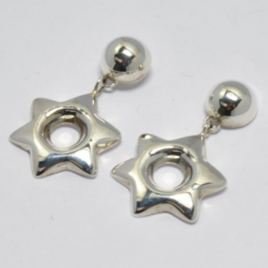 Boucles d'oreille étoile en argent