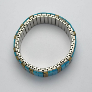 Bracelet extensible turquoise naturelle