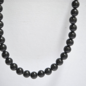Collier de perles rondes onyx