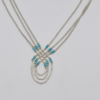 collier de perles turquoise et argent