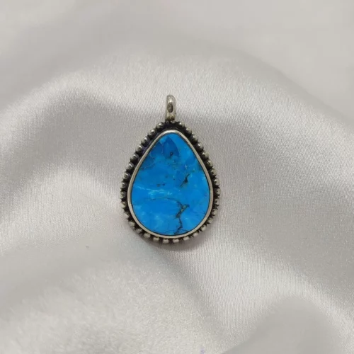 pendentif turquoise et argent