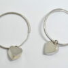 Boucles créoles coeur en argent 925