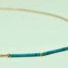 Collier vintage turquoise et doré