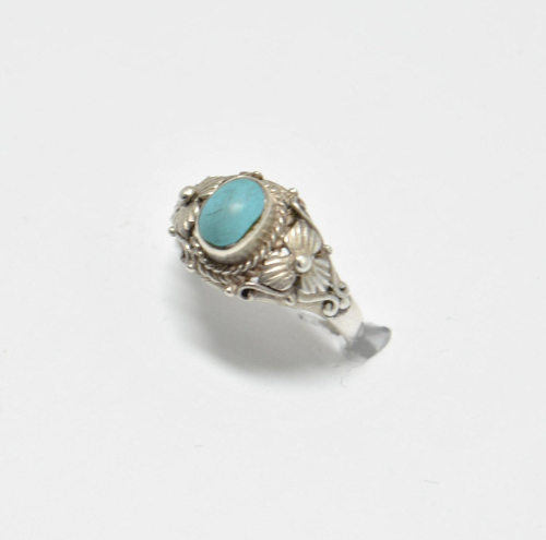 Bague turquoise et argent vintage