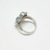 Bague plume en turquoise et argent