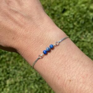 Bracelet en lapis-lazuli et argent - Luna