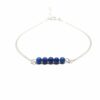 Bracelet en lapis lazuli et argent