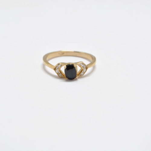 Bague femme doré en saphir & laiton