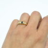 Bague femme doré en saphir & laiton