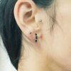 Boucles d'oreille onyx et argent