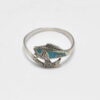 Bague poisson turquoise et argent 925