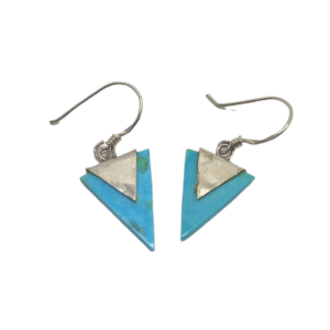 MINI - Boucles d'oreilles triangle en turquoise vintage