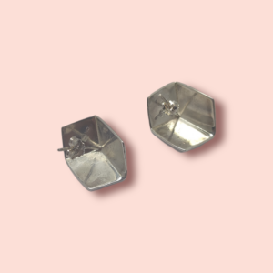 Boucles d'oreille cube 3D en argent