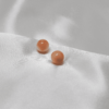 boucles d'oreille corail véritable 6 mm claires