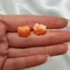 boucles d'oreille oiseau en corail