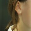 boucles d'oreille corail véritable 8mm