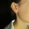 boucles d'oreille oiseau en corail