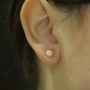 boucles d'oreille fleurs en corail